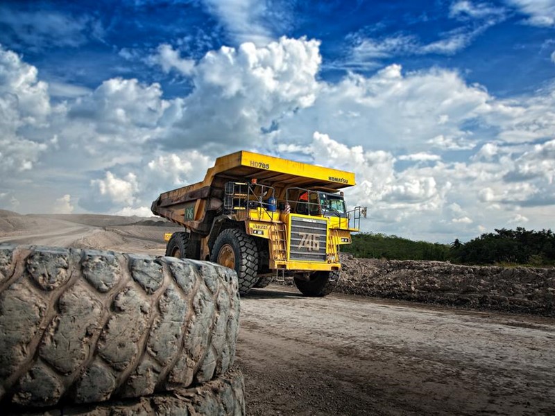 Mining truck at mine site